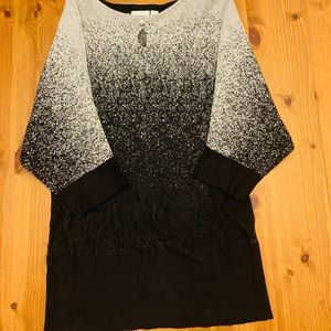Black and Silver Sweater 1X